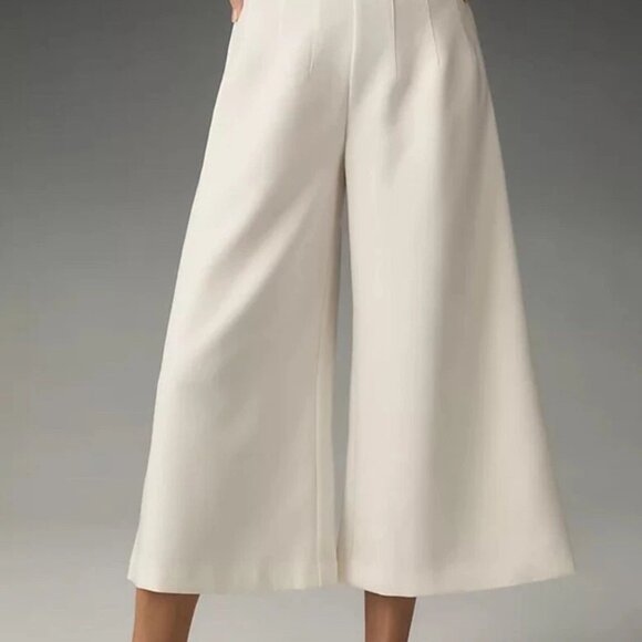NWT MAEVE White Clean Crop Wide Leg Pants Women's Size 2 - Picture 4 of 7